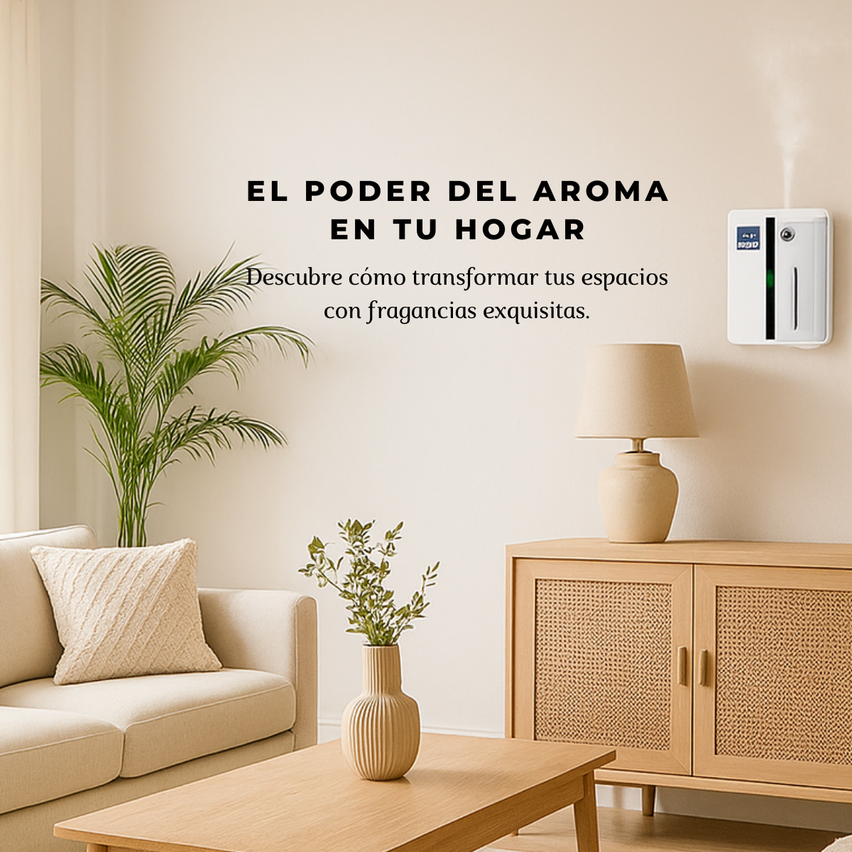 DIFUSOR SEMI INDUSTRIAL CON BLUETOOTH + 120 ESENCIA + 60ML DESODORIZADOR