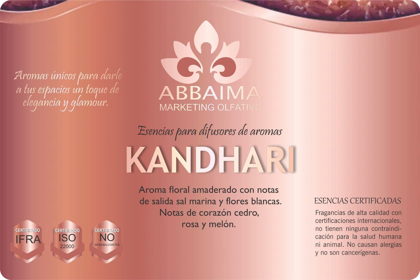 ESENCIA KANDHARI CERTIFICADA PARA DIFUSOR INDUSTRIAL