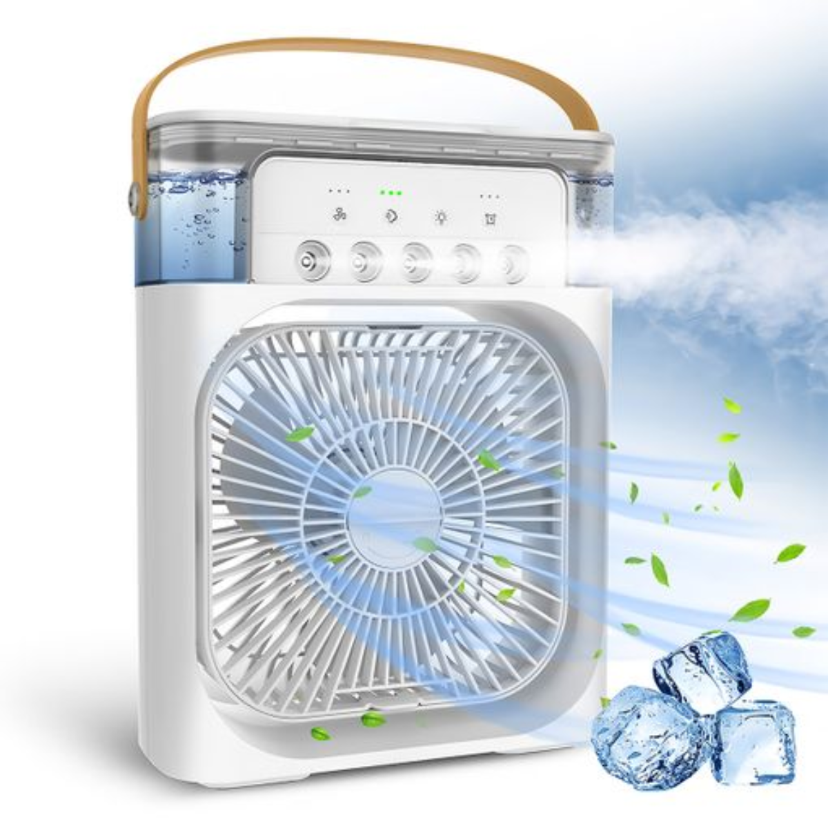 VENTILADOR DE AIRE ACONDICIONADO PORTÁTIL HUMIDIFICADOR Y AROMATIZANTE