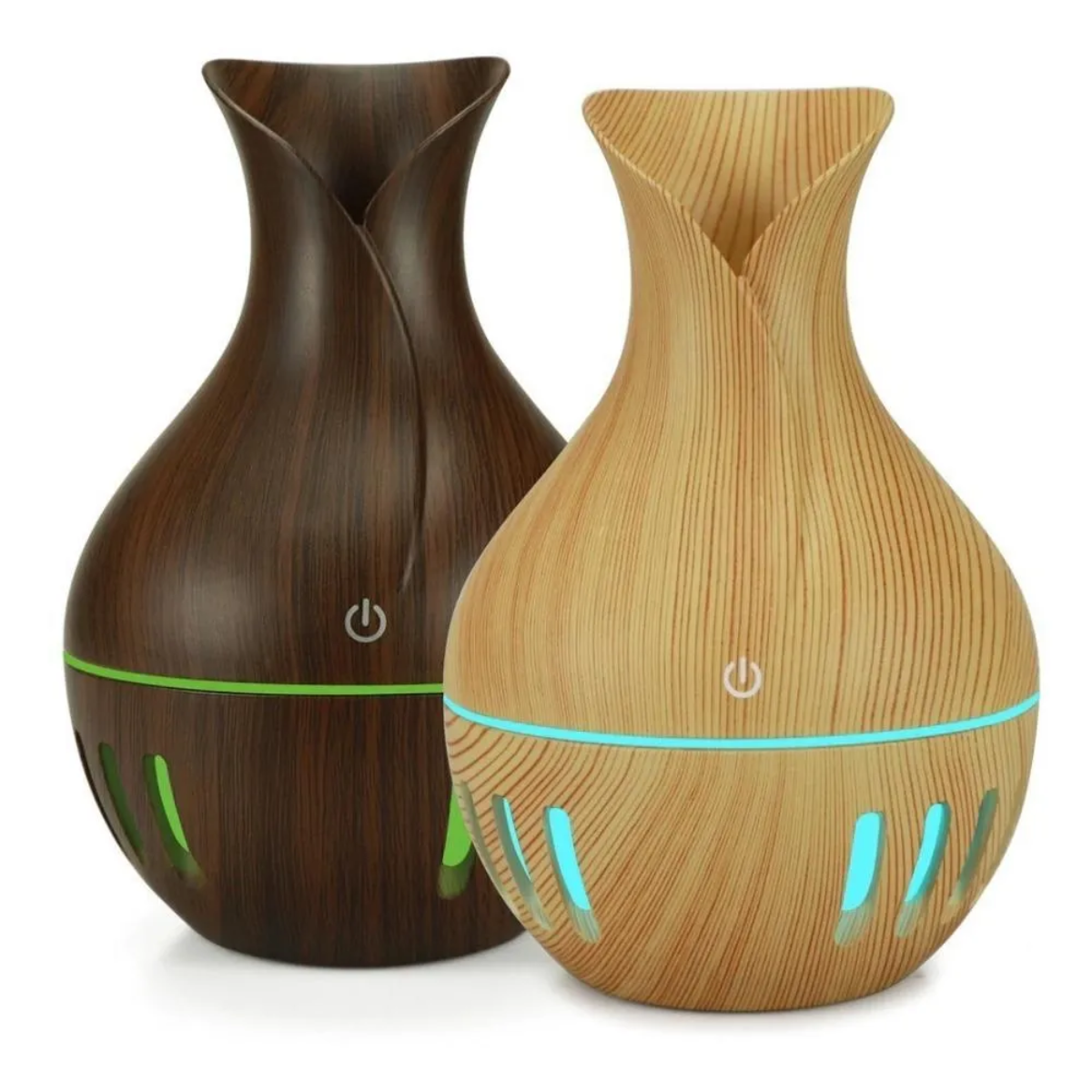 HUMIDIFICADOR DIFUSOR DE AROMAS  FLORERO / JARRÓN MADERA