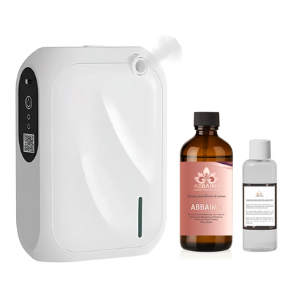 DIFUSOR MINI CON BLUETOOTH + 100 ESENCIA + 30ML DESODORIZADOR