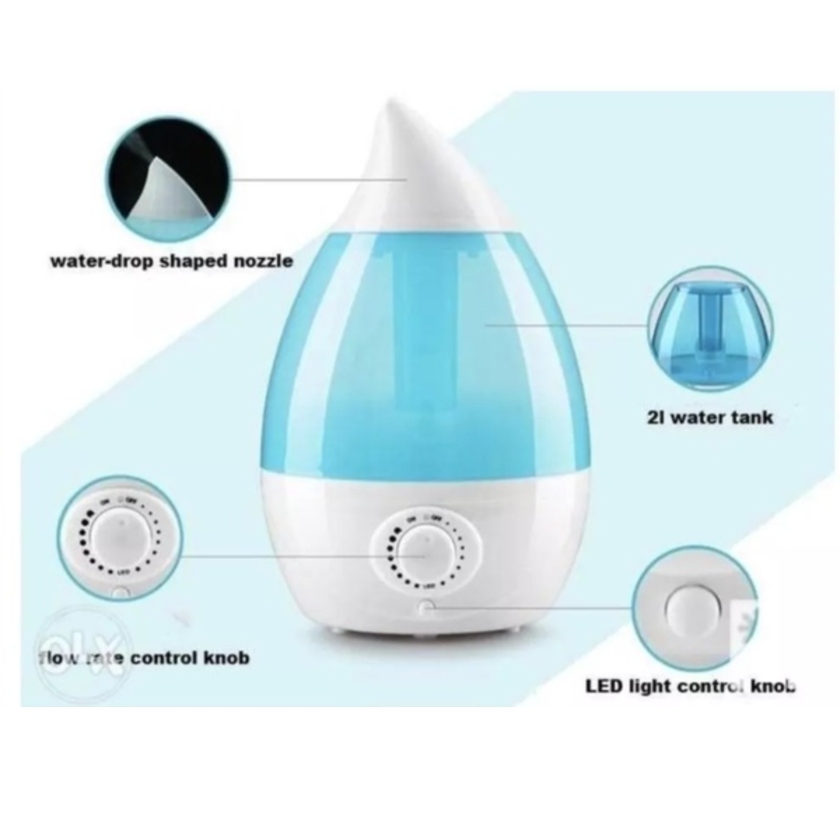 HUMIDIFICADOR DIFUSOR DE AROMAS GRANDE XY-09