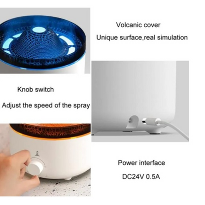 HUMIDIFICADOR DIFUSOR DE AROMAS VOLCÁN 560ML