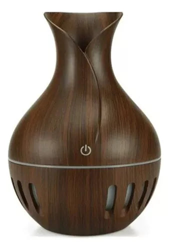 HUMIDIFICADOR DIFUSOR DE AROMAS  FLORERO / JARRÓN MADERA