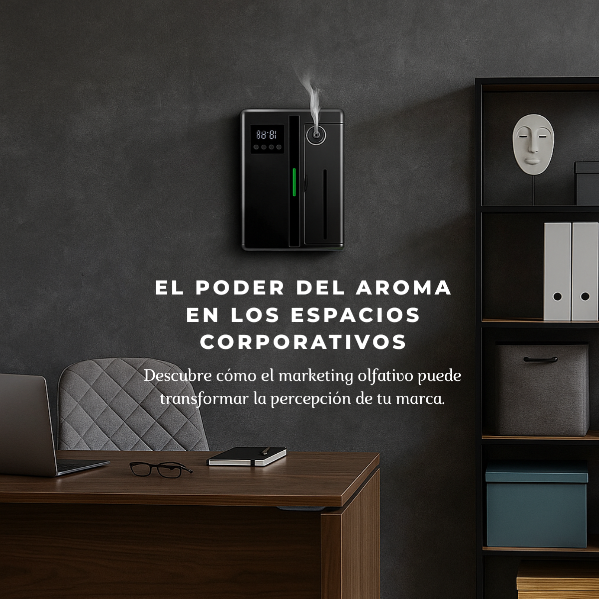 DIFUSOR SEMI INDUSTRIAL CON BLUETOOTH + 120 ESENCIA + 60ML DESODORIZADOR