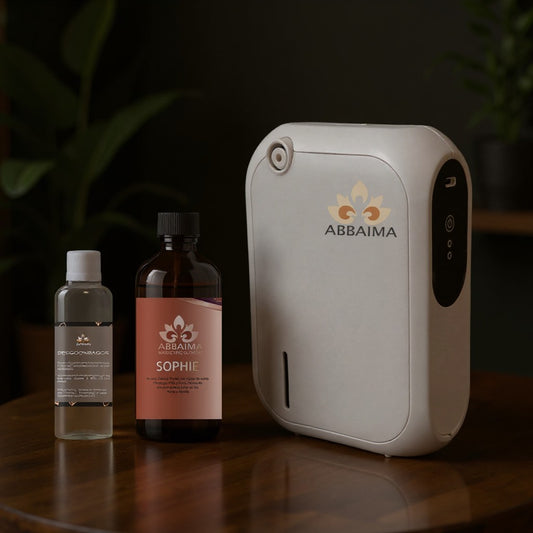 DIFUSOR MINI CON BLUETOOTH + 100 ESENCIA + 30ML DESODORIZADOR